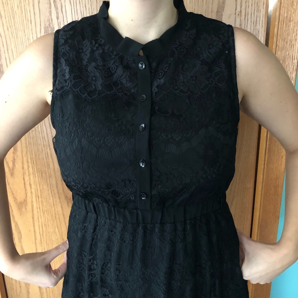 Hazel’s Black Lace Sleeveless Maxi Dress Sz M NWT